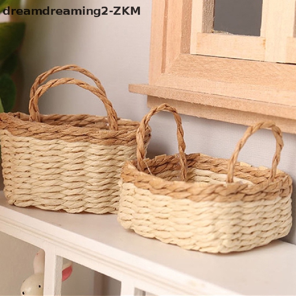 Giỏ Đan Đựng Rau Củ Quả Đồ Chơi Nhà Búp Bê Tỉ Lệ 1: 12