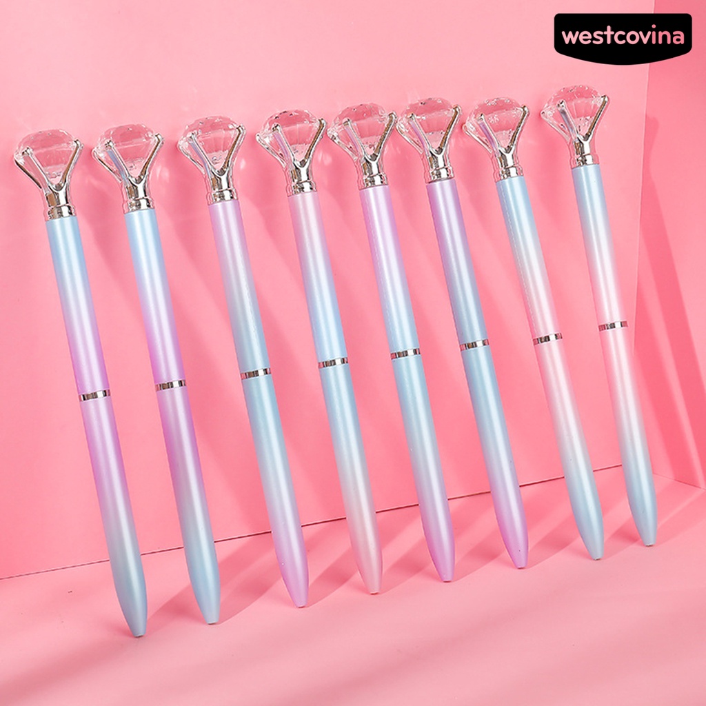 [COD]♪Set 8 Bút Viết Lõi Pha Lê Nhân Tạo Ngòi Xoay Không Đổi Màu Chính Xác