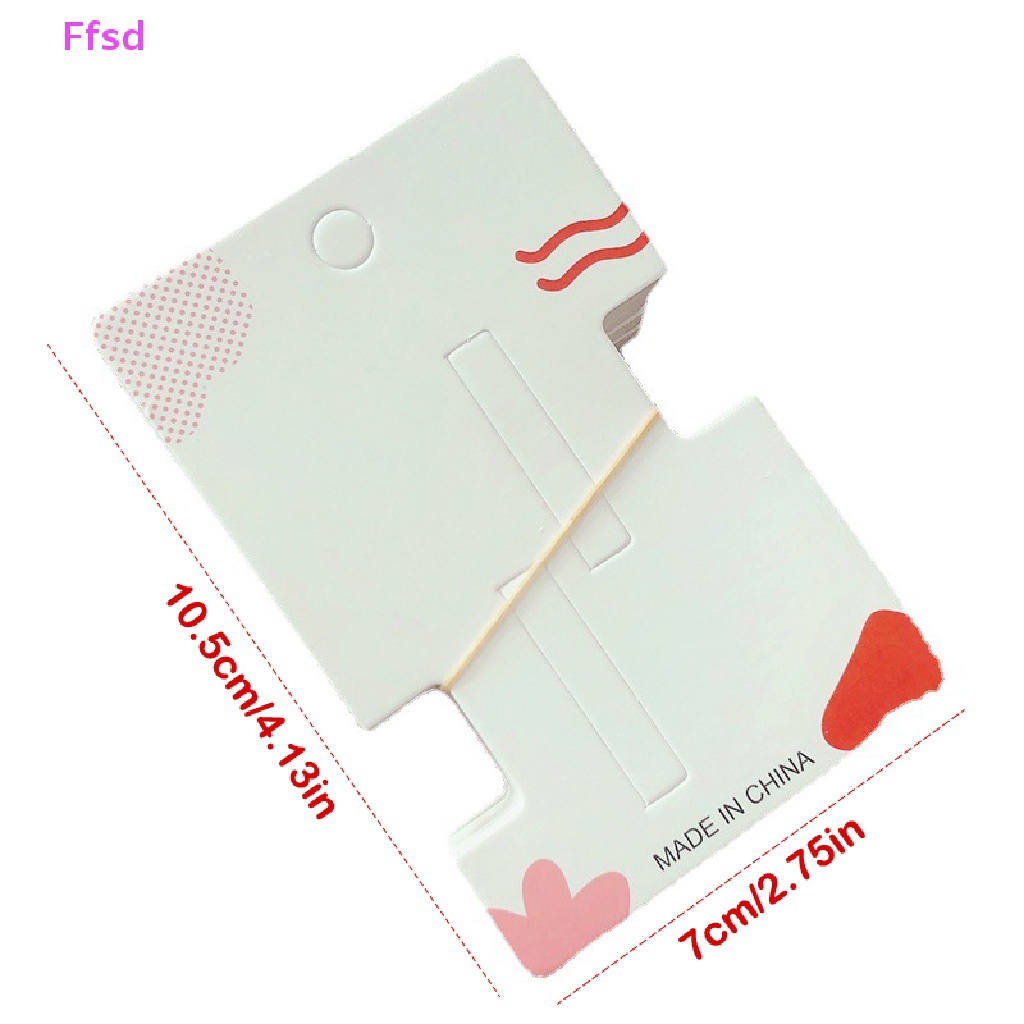 Set 50 Thẻ Giấy Trưng Bày Kẹp Tóc / Trang Sức 2 Lỗ Tiện Dụng DIY