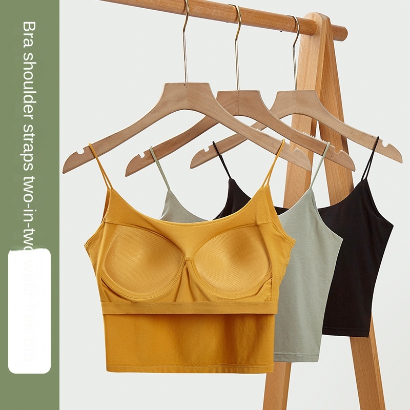 Áo Croptop Hai Dây Có Mút Đệm Ngực Size S-XL Thời Trang Mùa Hè Quyến Rũ Cho Nữ