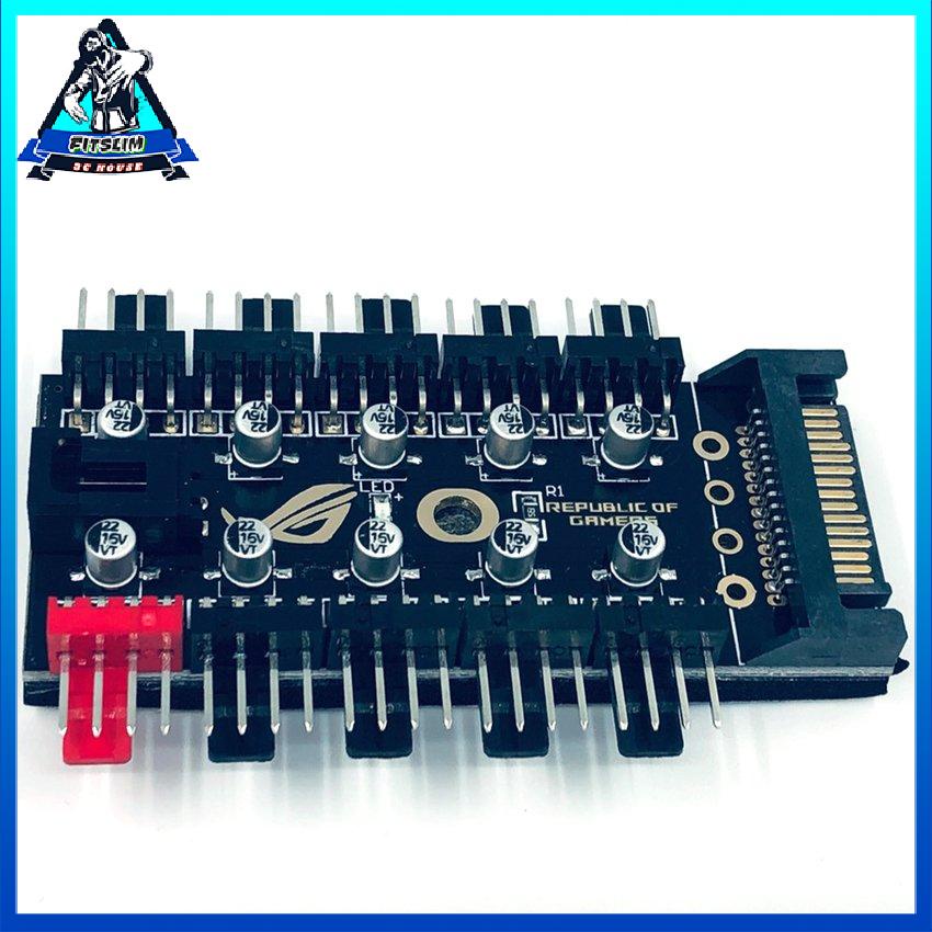 Máy Tính 1 Đến 10 4Pin Quạt Làm Mát Cáp Chia Hub 12V Pwm Led Sata Bộ Chuyển Đổi Nguồn Điều Khiển Tốc Độ Cho Khai Thác [U/12]