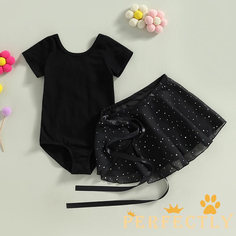 Đầm Múa Ba Lê Ngắn Tay Cổ Tròn Cho Bé Gái