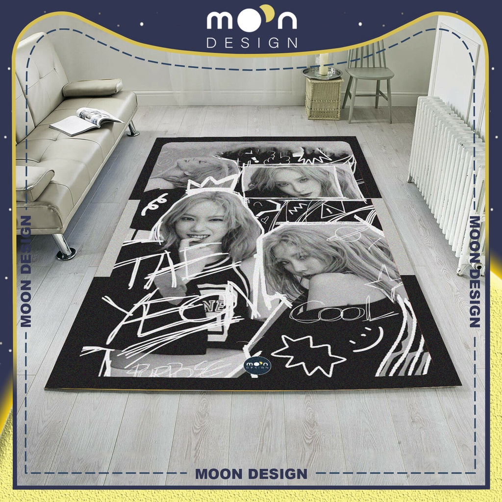 Thảm Trang Trí Moon Design Kpop Ca Sĩ Taeyeon SNSD Aesthetic Decor Trải Sàn Phòng Ngủ Phòng Khách Văn Phòng