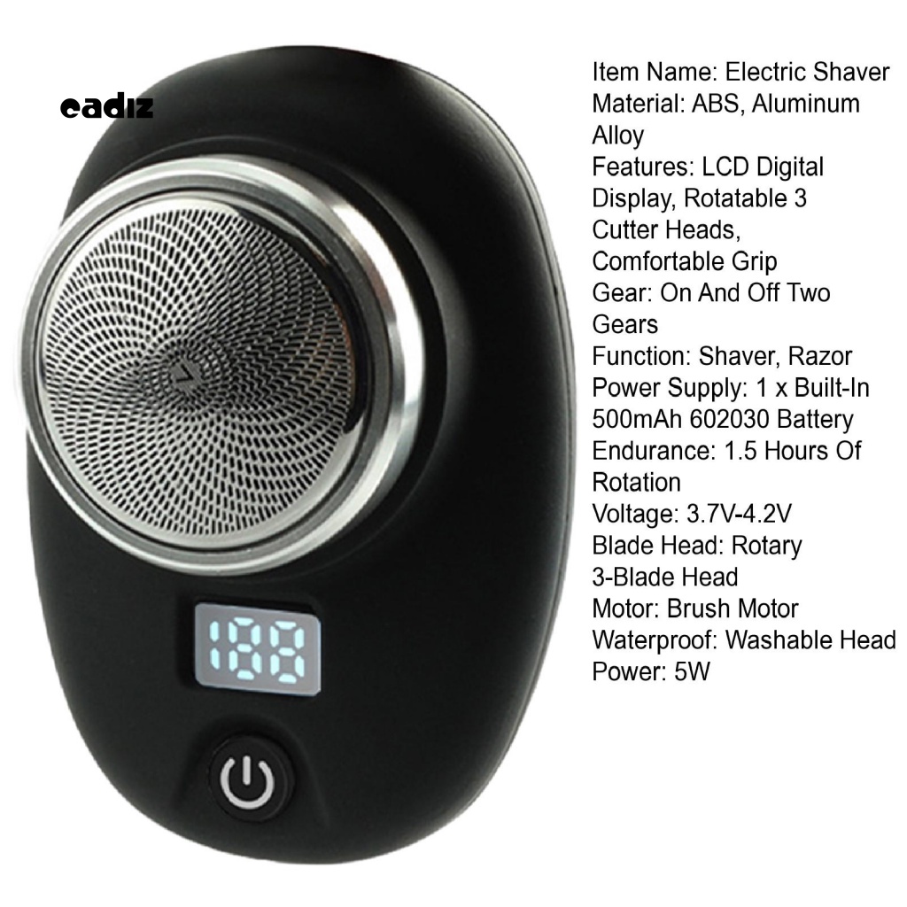 1 Bộ Tông Đơ Cạo Râu Cầm Tay 500mAh Mini Có Màn Hình LCD Kèm Cọ Vệ Sinh Tiện Dụng