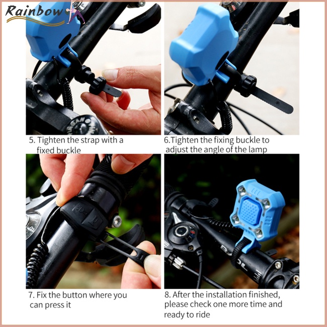 Đèn Pha Xe Đạp Leo Núi 140Db 4 Chế Độ Kèm Sạc Tiện Dụng Chất Lượng Cao