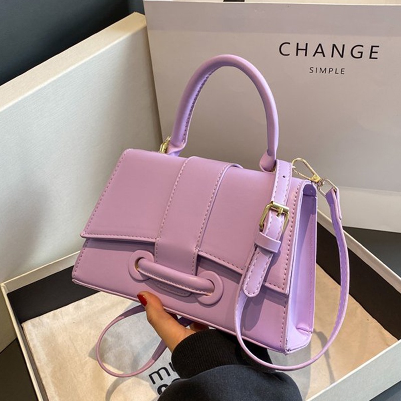 Túi Đeo Vai Hình Vuông Cỡ Nhỏ Màu Trơn Thời Trang Cho Nữ