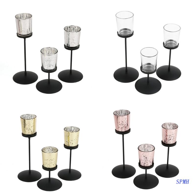 Bộ 3 Đế Nến Đứng Để Bàn Tiện Dụng