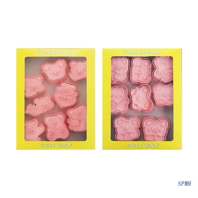 Bộ 16 Khuôn Làm Bánh Hình Gấu Hoạt Hình Siêu Dễ Thương