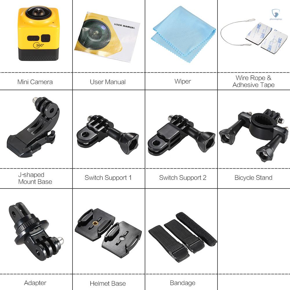 Máy Quay Phim Góc Rộng 360 Độ Kết Nối Wifi 1280 * 720 24FPS