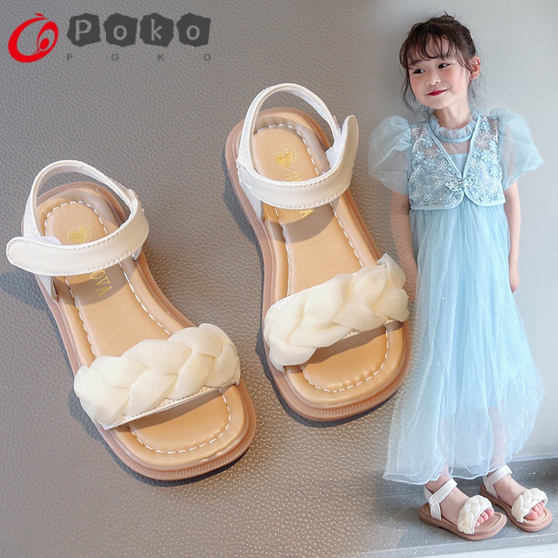 Giày Sandal Đế Phẳng Mùa Hè 2023 Hợp Thời Trang Cho Bé Gái