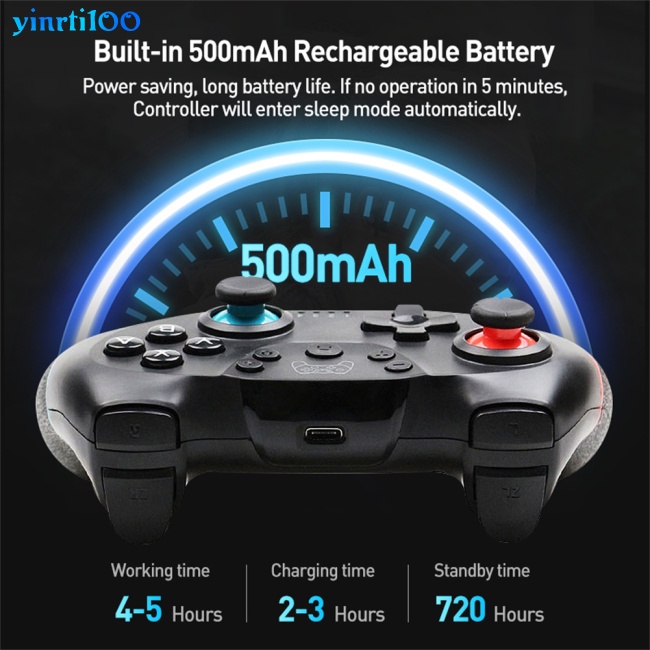 Tay Cầm Chơi Game Kết Nối Bluetooth Không Dây Yinrti Tương Thích Với Switch Pro