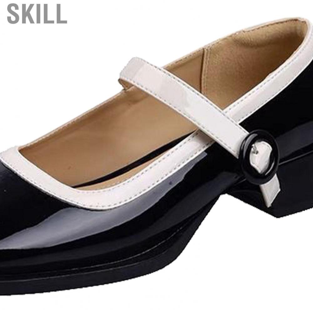 Skill Dress Shoes  Wear Resistant Soft Square Head Women Buckle Shoe for Party