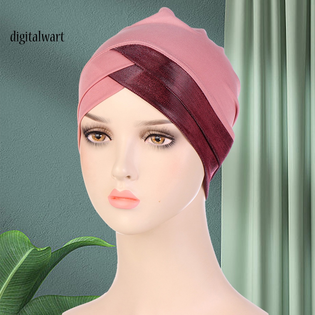 Kỹ Thuật Số| Mũ Trùm Đầu Thiết Kế Đan Chéo Gọn Nhẹ Co Giãn Thời Trang Cho Nữ