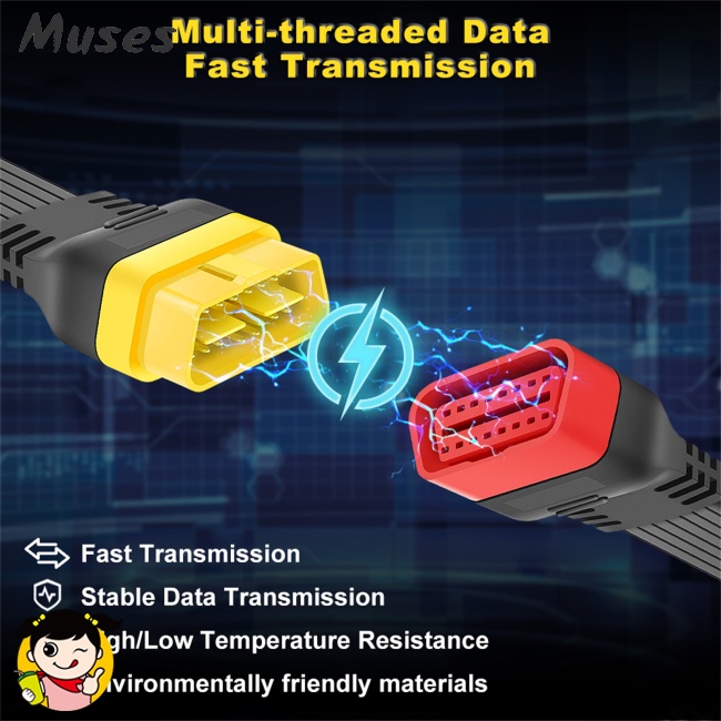 Dây Cáp Obd Mở Rộng 16pin 24awg-36cm Chuyên Dụng Chất Lượng Cao