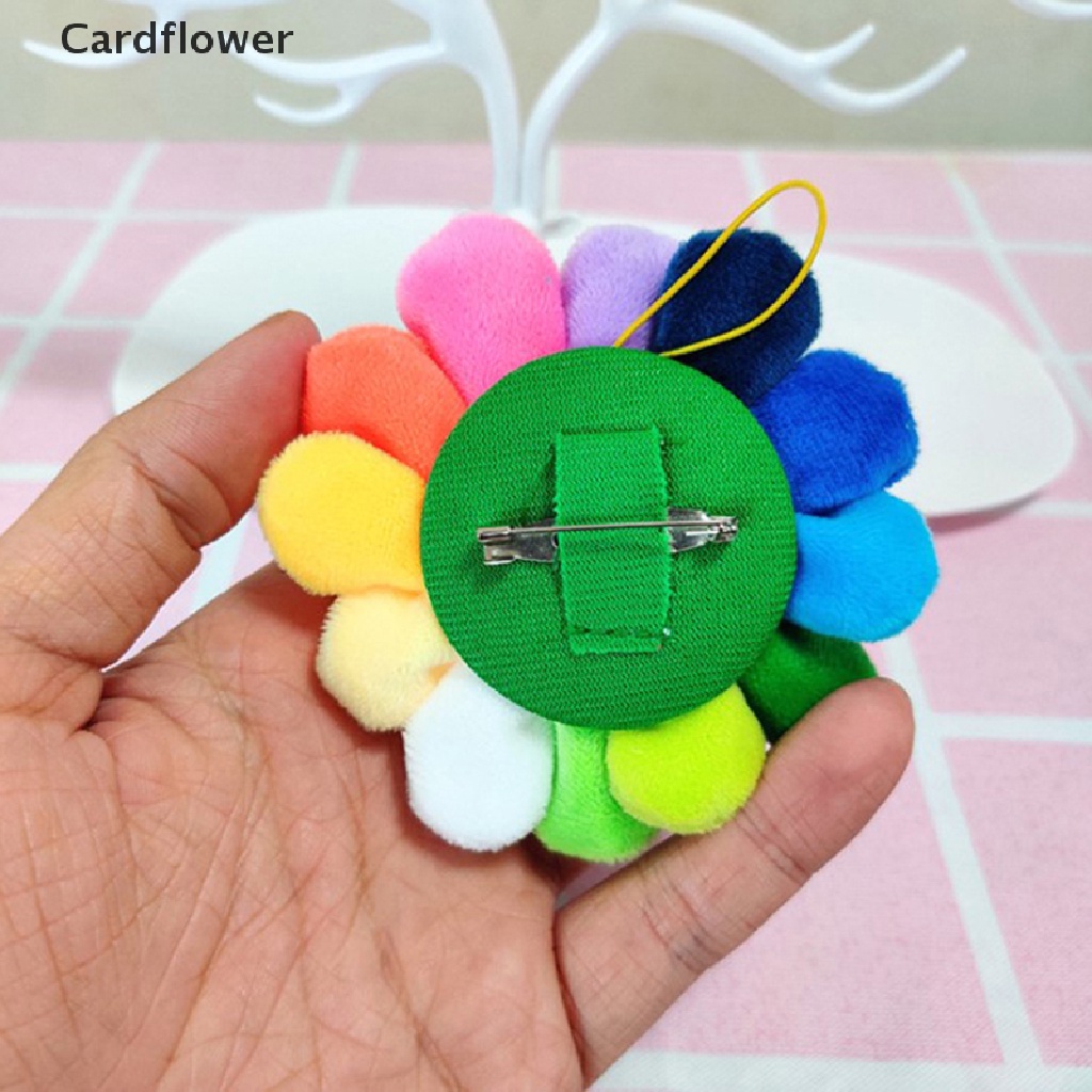 &lt; Cardflower &gt; Mặt Dây Chuyền Hình Hoa Hướng Dương Cười Nhồi Bông Mềm Mại 6cm Mới Đáng Yêu Trang Trí Túi Xách Không Hộp Quà Tặng