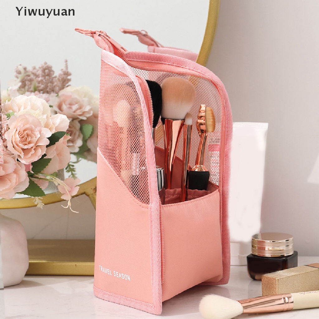 < Yiwuyuan > Túi Đựng Mỹ Phẩm / Cọ Trang Điểm Trong Suốt Có Dây Kéo Đi Du Lịch Giảm Giá