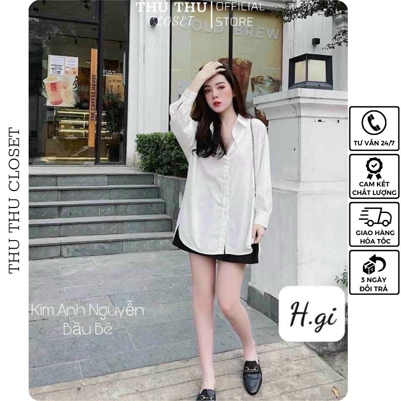 🌾Áo sơ mi trắng trơn chất siêu đẹp. Size S M