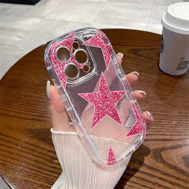 ✅Ốp Điện Thoại Mềm Trong Suốt Chống Sốc Đính Sequin Hình Ngôi Sao Cho Iphone 13 Xr Iphone14Promax xs 7 / 128p11