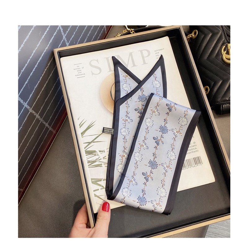 Khăn Quàng Cổ Dài Đa Năng In Họa Tiết Hoa Cổ Điển