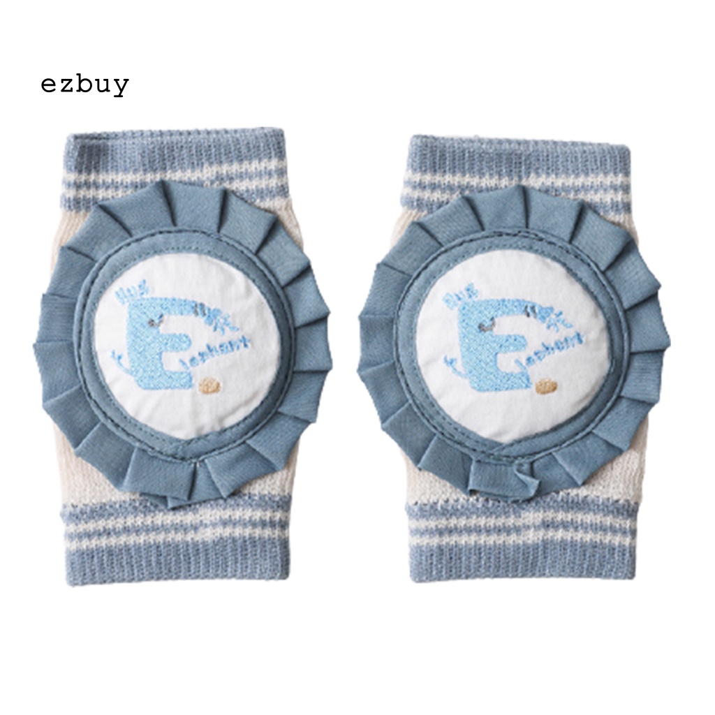 1 Cặp Đệm Bảo Vệ Đầu Gối Chống Ngã Thoáng Khí In Họa Tiết Hoạt Hình Cho Bé Sơ Sinh