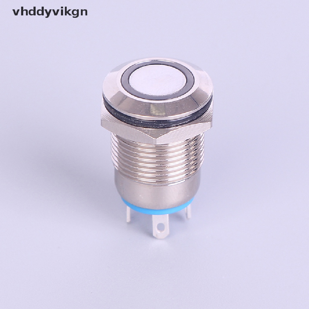 Vòng Công Tắc Đèn LED 12mm Bằng Kim Loại Màu Đen