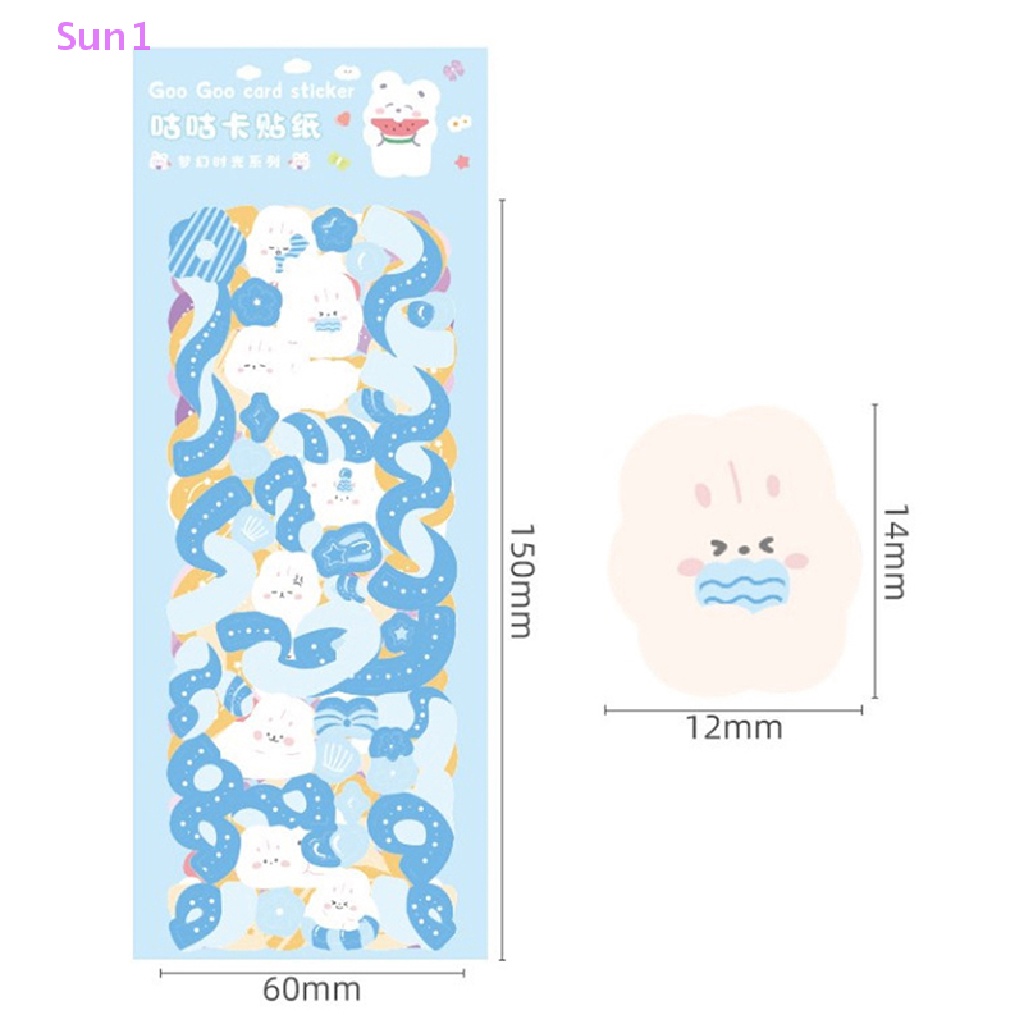 Sun1 > 12 Tờ Nhãn Dán Ruy Băng Màu Mưa Trang Trí Album Ảnh DIY