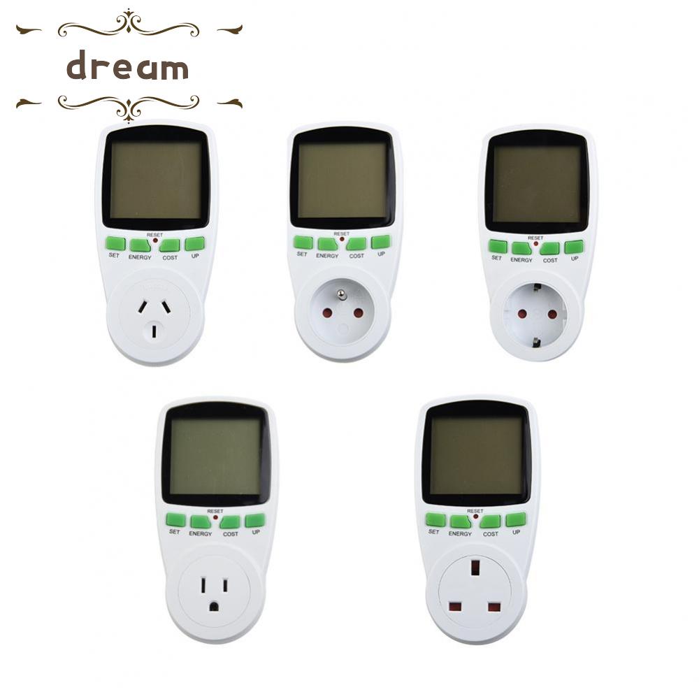 【DREAMLIFE】1 * Energy Consumption Energy Costs Measuring Device Electricity Meter UK Socket