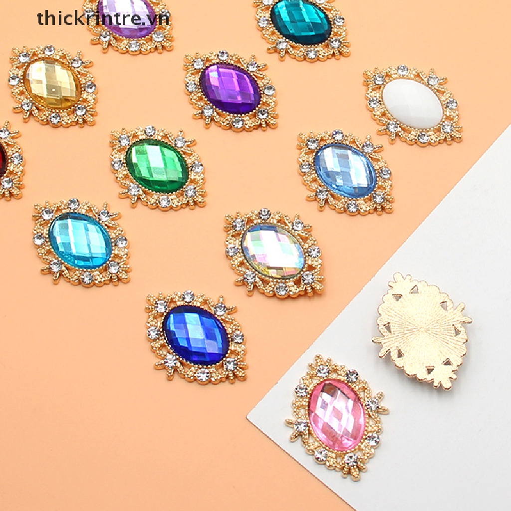 Nút Pha Lê Cabochon 25mm Đính Đá Pha Lê Trang Trí Điện Thoại / Đồ Trang Sức DIY