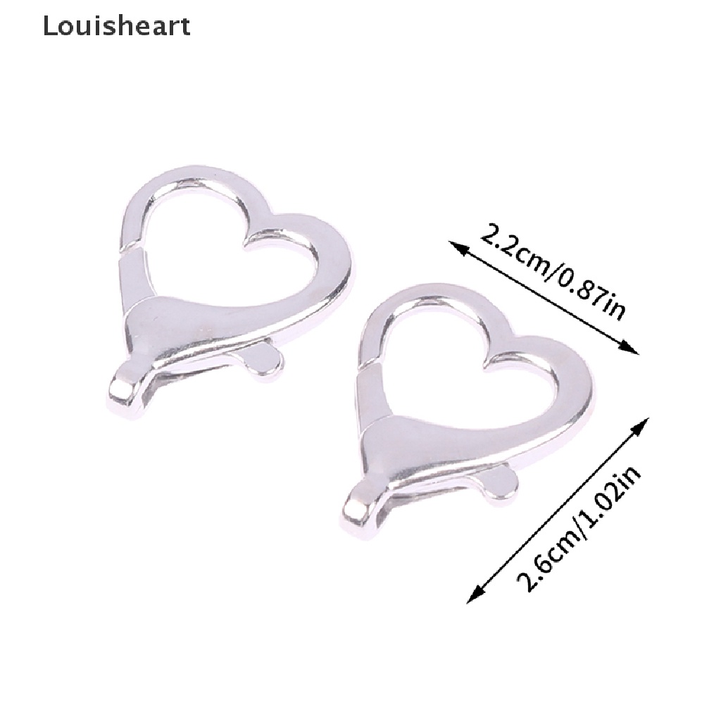 Set 2 Móc Khóa Kim Loại Hình Trái Tim Louisheart TFG DIY Đa Ứng Dụng
