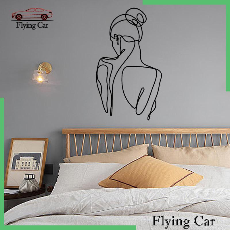 [Lzdjfmy2] Hình Dán Tường Nghệ Thuật Kim Loại Trang Trí Phòng Tắm Cho Nữ