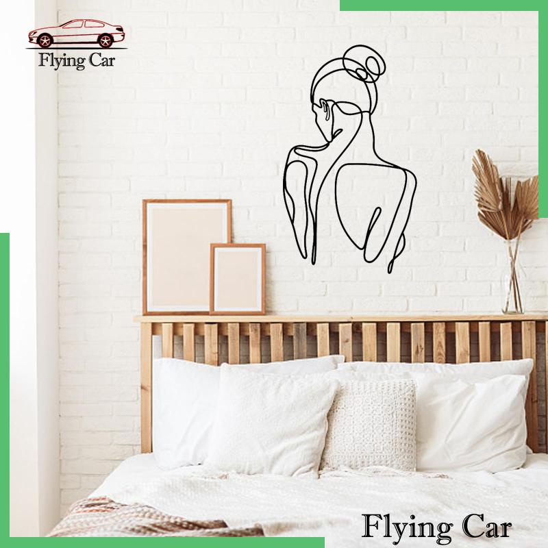 [Lzdjfmy2] Hình Dán Tường Nghệ Thuật Kim Loại Trang Trí Phòng Tắm Cho Nữ