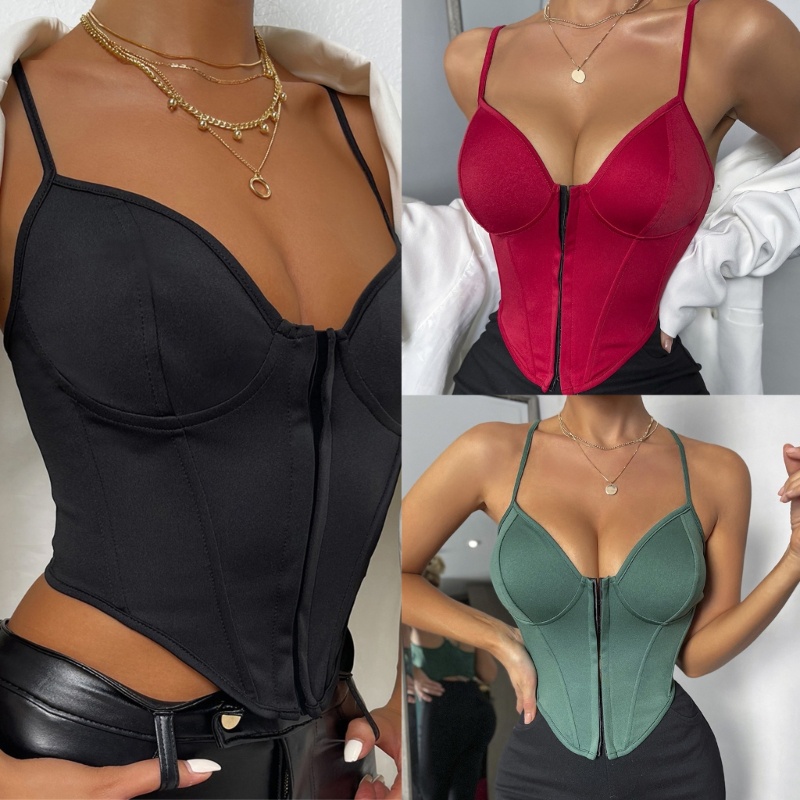Áo Lửng Hai Dây Cổ Chữ V Gợi Cảm Cho Nữ