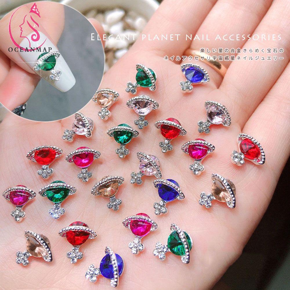 [Hàng mới về] Hạt đá hình hành tinh 3D đính trang trí móng tay DIY