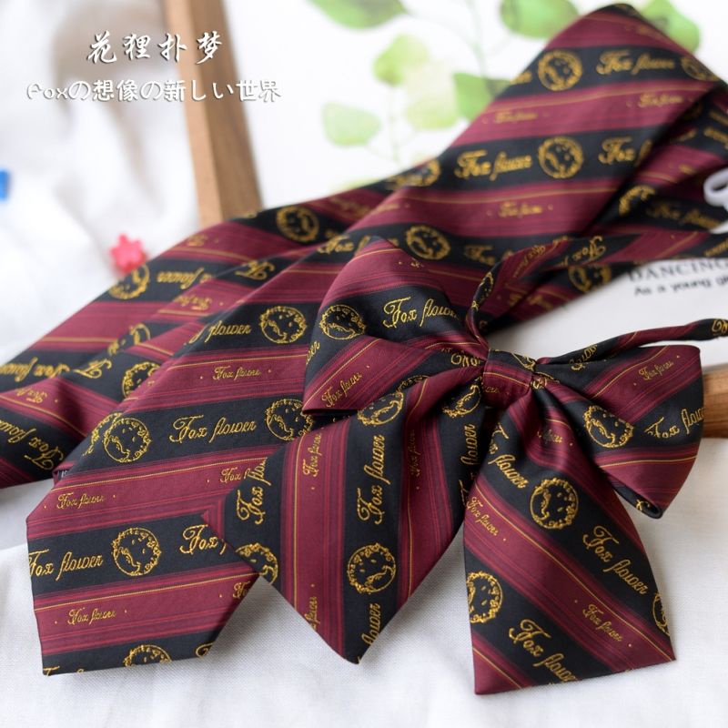 【P&J】Cà vạt đồng phục JK Cà vạt sinh viên Áo sơ mi sọc với cà vạt nơ đỏ thẫm cà vạt phong cách học viện JK4-34