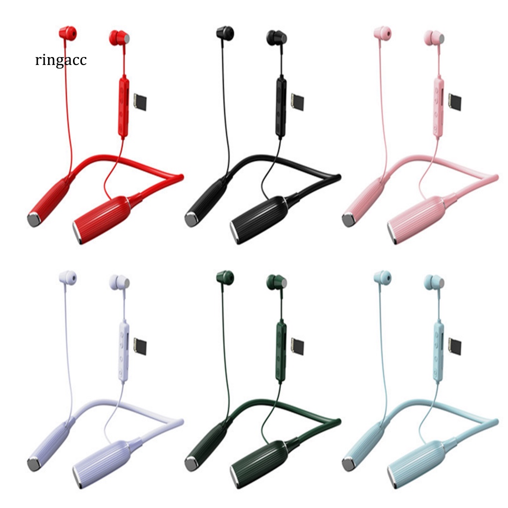 Tai Nghe Nhét Tai Đeo Cổ RGA Hỗ Trợ Thẻ Nhớ TF Kết Nối Bluetooth Âm Thanh Stereo