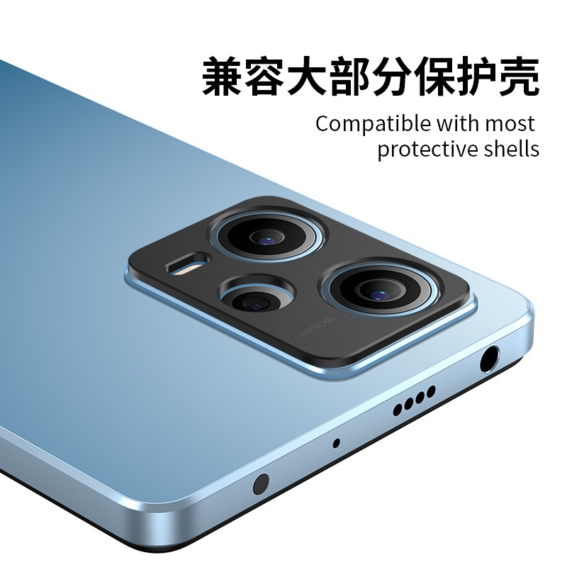 Khung Bảo Vệ Ống Kính Camera Sau Bằng Hợp Kim Nhôm Cho Xiaomi Redmi Note 12 4G Note12 Pro 5G