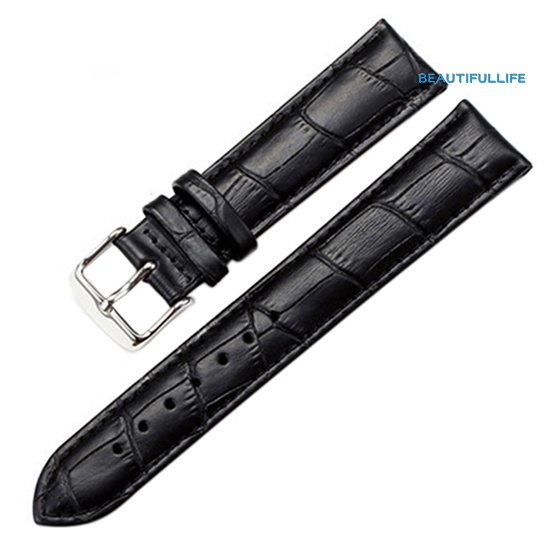 Dây Đeo Đồng Hồ Unisex Giả Da Màu Đen / Nâu