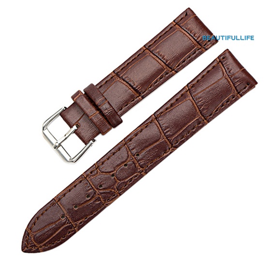 Dây Đeo Đồng Hồ Unisex Giả Da Màu Đen / Nâu