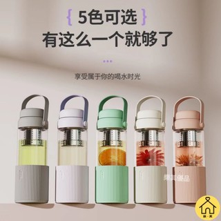 Cốc tách nước trà Cốc trà di động Cốc thủy tinh Cốc thủy tinh chịu nhiệt độ cao có nắp Cốc nước ép 520ml
