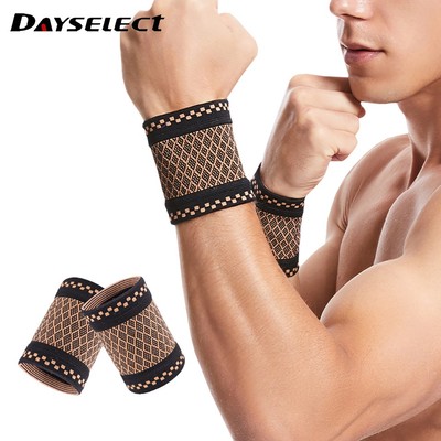 Cặp băng đeo cổ tay DAYSELECT co giãn bảo vệ hỗ trợ luyện tập thể thao