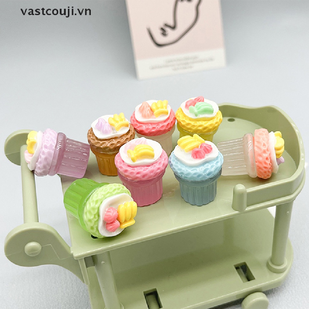 1 Kẹp Tóc Hình Kem Chuối VASTJI Mini Bằng Nhựa Phát Quang Độc Đáo Trang Trí Điện Thoại DIY