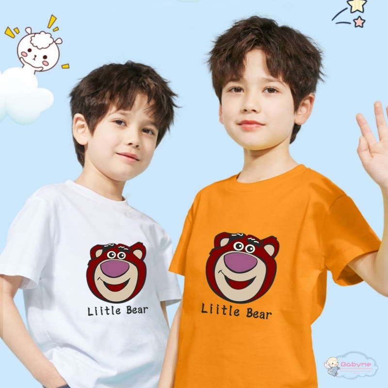 Áo Thun Cotton In Hình Gấu Hoạt Hình Thoải Mái Chất Lượng Cao Cho Bé Gái