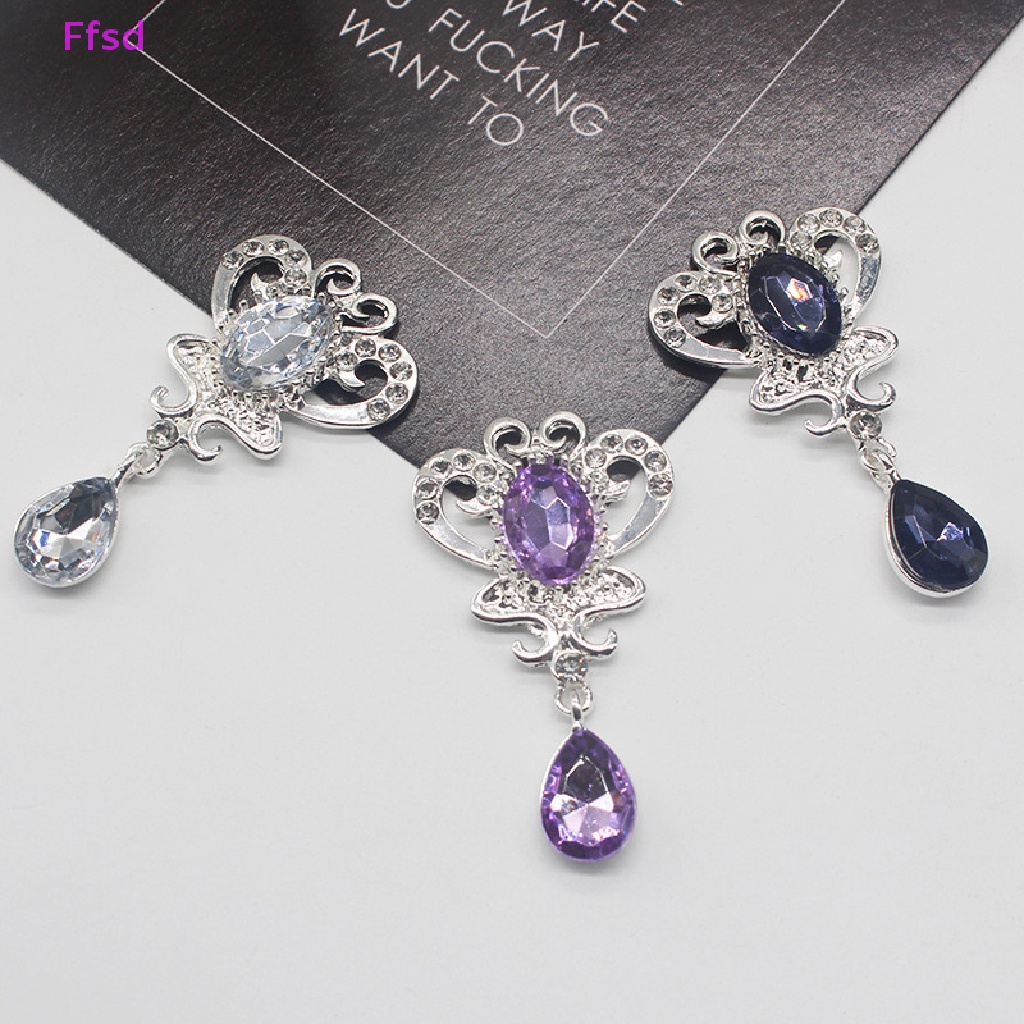 {Ffsd} Mặt Dây Chuyền acrylic Hình Bướm Màu Bạc Làm Phụ Kiện Tóc Trang Phục DIY Bán Chạy