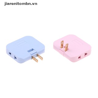 Jiarenitombn 3 In 1 EU Extension Plug 180 Degree Rotation Charging Converter Socket vn
