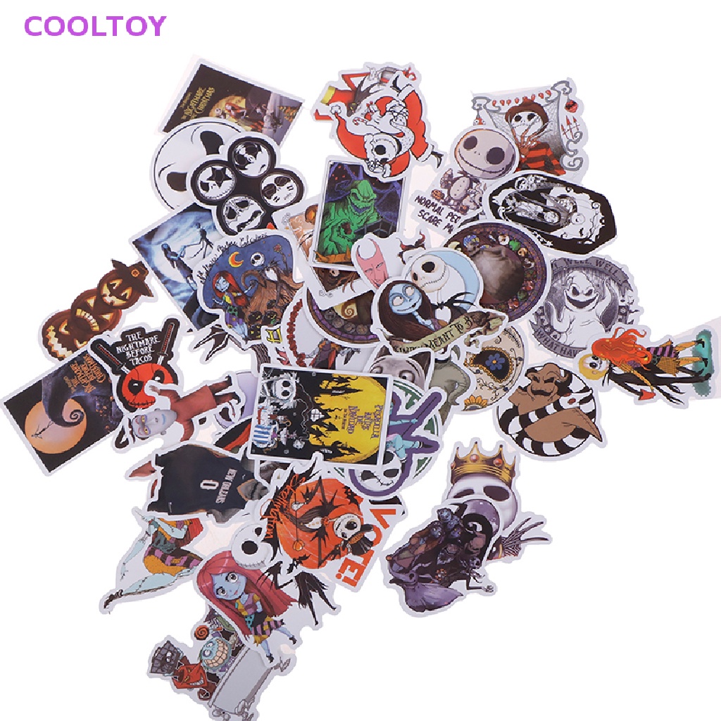 Cooltoy Bộ 50 Sticker Graffiti Dán Laptop Xe Máy Halloween Vui Nhộn Chống Thấm Nước HOT