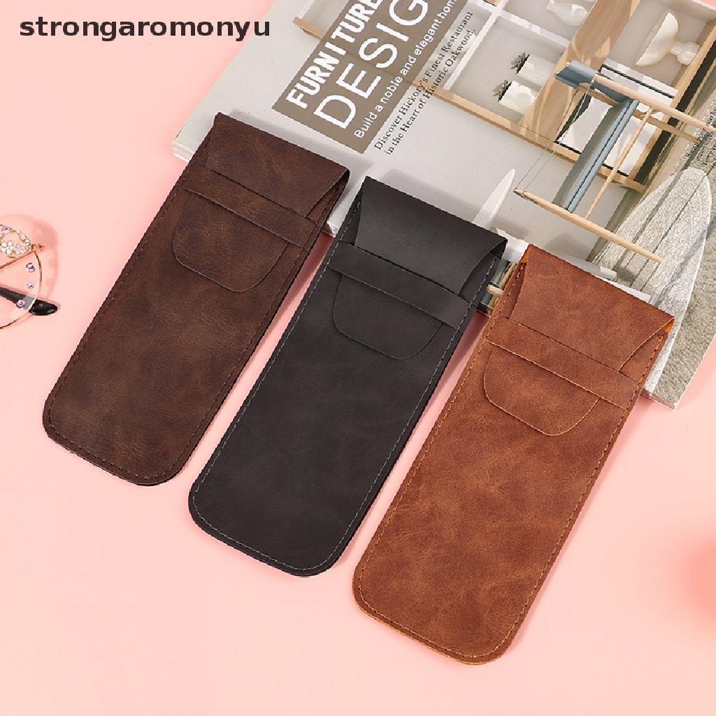 Túi Đựng Bút Bằng Da PU Phong Cách Cổ Điển Tiện Dụng Cho Đi Học / Du Lịch