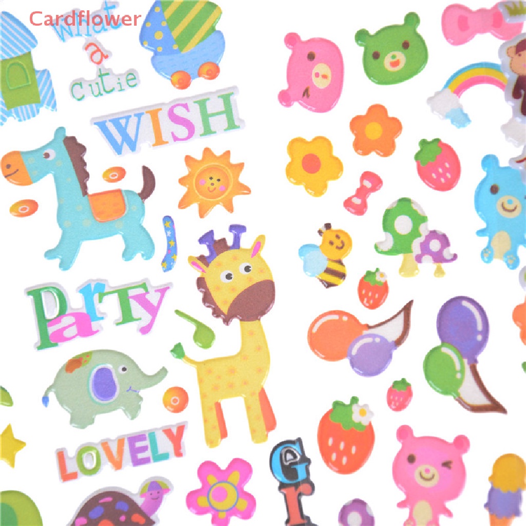 Bộ 6 Tấm Hình Dán Hoạt Hình Đáng Yêu Cho Bé Mới