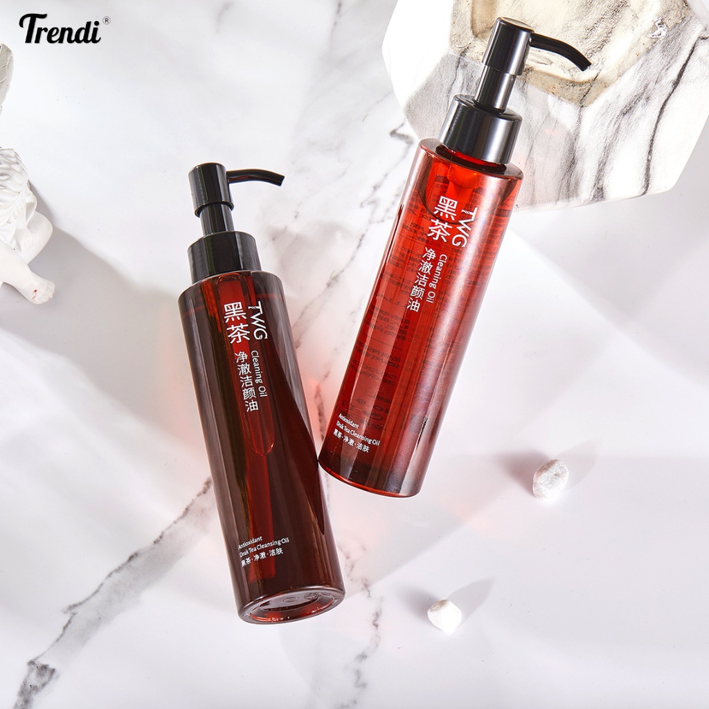 Dầu tẩy trang trà đen TWG nhẹ nhàng làm sạch mắt, môi và mặt Dầu tẩy trang dành cho da nhạy cảm 155mL Trendi Store #9178