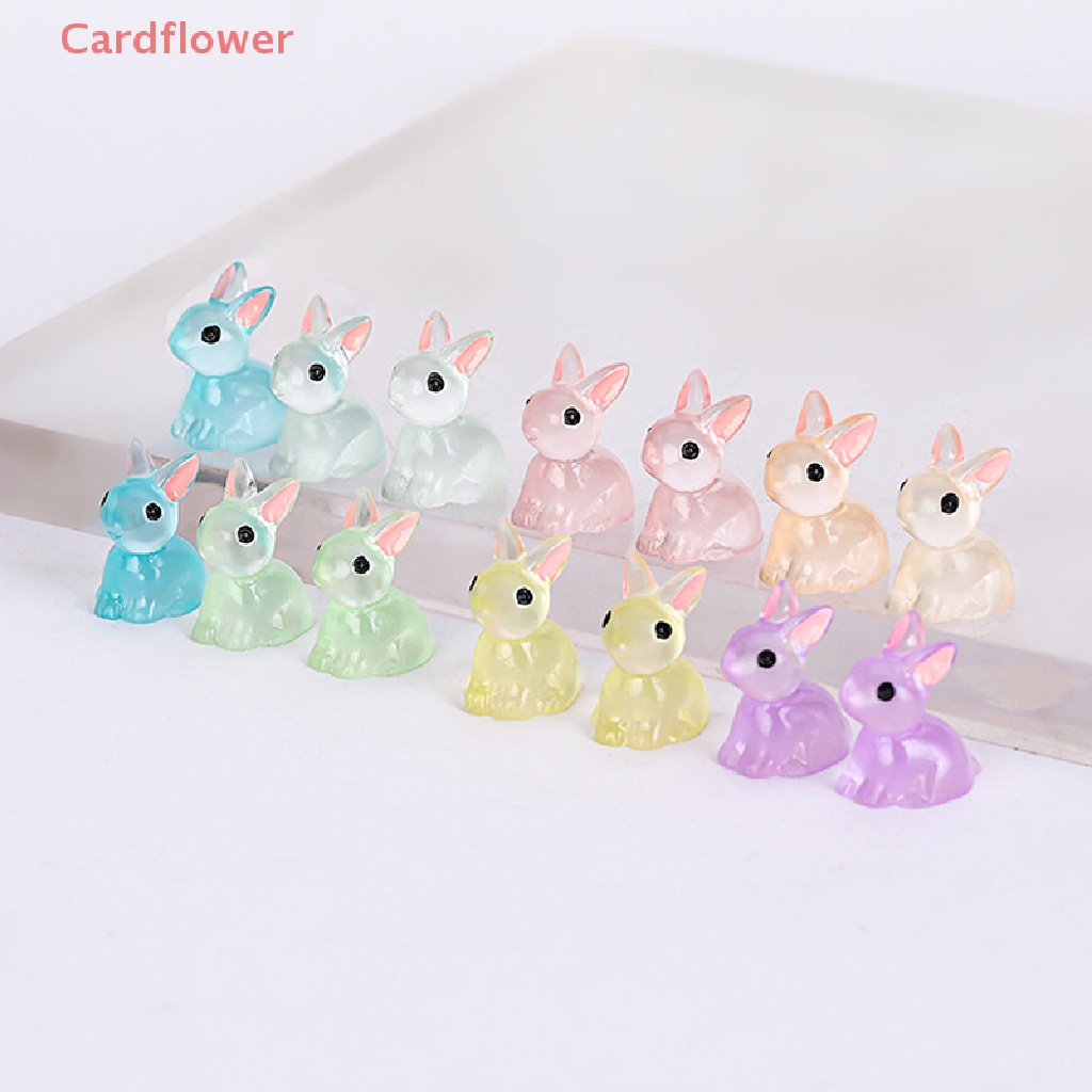 Bộ 5 Tượng Thỏ Mini Phát Quang Trang Trí Nhà Cửa Mới