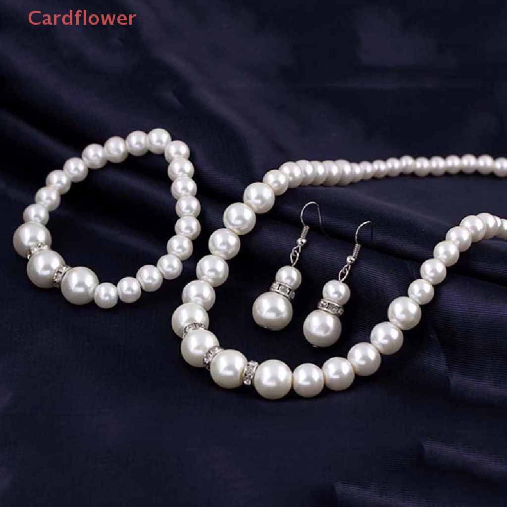 Bộ Trang Sức Đính Ngọc Trai Nhân Tạo Thời Trang Dành Cho Nữ